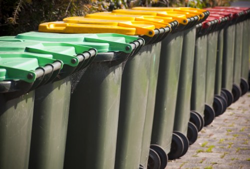 Skip being delivered to a residential property in Wallington